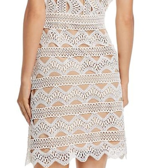 NWT! Lucy Paris Lace Detail Sheath Dress White - Picture 5 of 5
